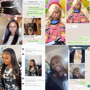 13x4/13x6 Perruques en cheveux humains vierges sans colle avec mèches couleur Perruque en cheveux humains HD pour femmes noires - Product Image 6