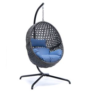 Chaise d'oscillation de Patio <span class=keywords><strong>en</strong></span> <span class=keywords><strong>osier</strong></span> de loisirs de chaise d'<span class=keywords><strong>oeuf</strong></span> de rotin accrochant extérieur - Product Image 1