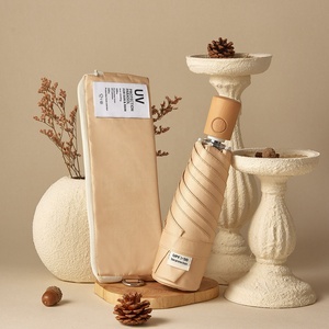 Paraguas <span class=keywords><strong>de</strong></span> <span class=keywords><strong>Sol</strong></span> y Lluvia Dos en Uno para Mujer, con 50% <span class=keywords><strong>de</strong></span> Descuento, Automático, Mango <span class=keywords><strong>de</strong></span> Madera, Compacto, Portátil, con Protección UV, Plegable y con Recubrimiento <span class=keywords><strong>de</strong></span> Color - Product Image 1