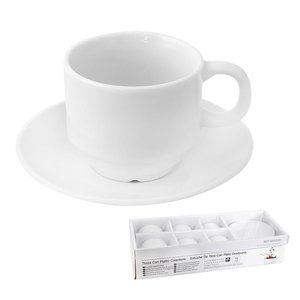 * OUTLET * Set di 6 tazze di caffè Espresso bianco con piattini classici-casa e giardino/articoli per la casa - Product Image 1