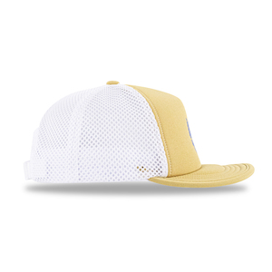 Gorra de camionero de espuma de ala plana con logotipo de impresión personalizado de 5 paneles cómoda al por mayor con correa de nailon ajustable sombrero con hebilla de plástico - Product Image 5