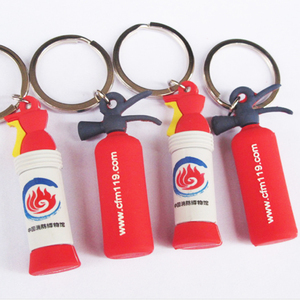 Tùy chỉnh bất kỳ hình dạng mềm cao su PVC Keychain/Keyring Bình chữa cháy gas Tank Keychains đầy đủ 3D PVC Keyring - Product Image 4