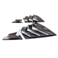 Persienne de fenêtre côté arrière ABS noir brillant persiennes de fenêtre latérale arrière garniture évent Scoop ombre couverture pour Corolla