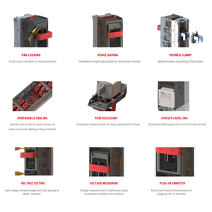 Công tắc cầu chì onesto nh ngắt kết nối 160A 250A 400A 630A 1000A nh công tắc cầu chì dọc ngắt kết nối 1P 3P v kẹp nh công tắc cầu chì - Product Image 3