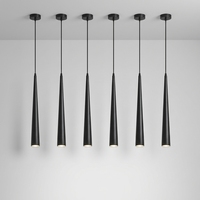 Nouvelle conception nordique créative, lampe suspendue en aluminium LED de forme conique pour la décoration de la maison et du bureau