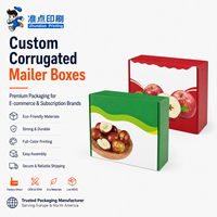 Boîte d'expédition en carton ondulé écologique à surface lisse avec impression couleur personnalisée du logo pour l'expédition de fruits en détail