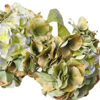 Bunga Hydrangea Sutra Sentuhan Nyata Berkualitas Tinggi, Besar, Tahan Angin, untuk Dekorasi Rumah