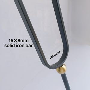 JYD Novo Design 5/8 "Matte Preto Oval Balaústres Ferro com Dois Bola De Latão para Decoração Interior Estável Ferro Forjado Stair Fusos - Product Image 4