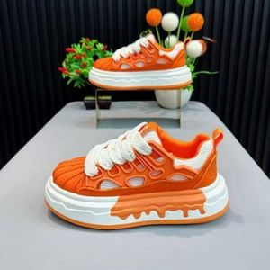 Baskets plateforme simples et tendance pour hommes, semelle épaisse résistante à l'abrasion, confortables et respirantes, chaussures de sport décontractées pour toutes les occasions - Product Image 2