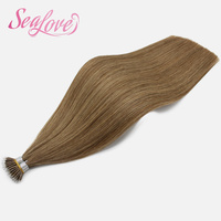 Extensiones de Cabello Humano 100% con Anillas Nano, Cabello Virgen Remy con Cutícula Alineada, Cabello Suave y Liso para Uso Profesional en Salón