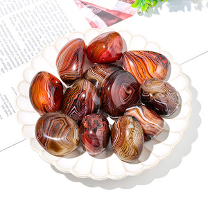 Agata cade all'ingrosso pietra di agata di onice nero naturale lucidatura pietra burattata di onice nero - Product Image 4