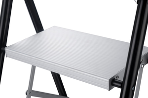 Foldable Hand Trolley Step <b>Ladder</b> Cart <b>Aluminum</b> Rolling Trolley <b>Ladder</b> 2 Step Utility Trolley for Warehouse Home - Product Image 6