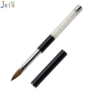 Suojiexia — brosse à <span class=keywords><strong>ongles</strong></span> acrylique avec poignée en métal, cristaux 12 # 100%, poils de Kolinsky, <span class=keywords><strong>pour</strong></span> le Nail Art, constructeur des extensions de <span class=keywords><strong>Gel</strong></span> <span class=keywords><strong>UV</strong></span> - Product Image 4
