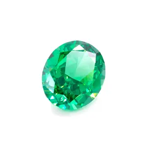 Redleaf Jewelry Paraiba green zirconium crushed ice flower cut cz stone oval cut synthetic gemstones cubic zirconia