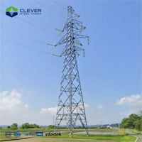 Torre de Transmisión Eléctrica de Acero Galvanizado Q345B con Estructura de Celosía para Proyectos de Líneas de Transmisión de Energía de Doble Circuito