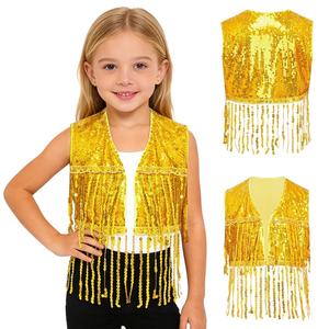 Chaleco con Flecos para Niñas de 6 a 16 Años, Top Corto con Flecos, Chaleco para Baile de Jazz, Cha-Cha, Actuación, Competencia, Disfraces de Baile Lírico Latino - Product Image 5
