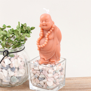 Moule à bougie 3D amusant en forme de petit moine, style chinois, ne voir, ne entendre, ne <span class=keywords><strong>parler</strong></span> que du bien, statue de Bouddha en résine, décoration d'intérieur - Product Image 6