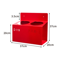 Support d'extincteur portable support en métal rouge pour 2 bouteilles montage mural ou stockage de sécurité incendie pour maison mobile