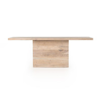 Table à manger contemporaine américaine en chêne massif, meubles assemblés pour la salle à manger
