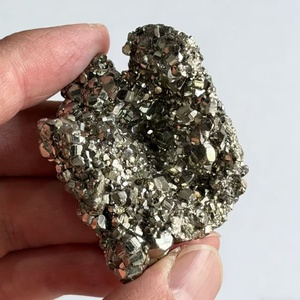 Cluster Grezzo di Pirite Naturale del Perù, Cristallo Dorato, Pietra Minerale Grezza per la Guarigione - Product Image 3