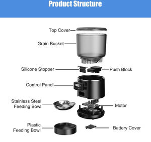 Raffy akıllı otomatik paslanmaz çelik yem kasesi 4L çift programlanabilir anti-sıkışma zamanlı kedi/köpek besleyici Modern dayanıklı şarj - Product Image 6