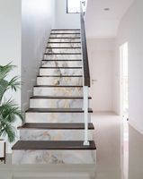CBMmart Indoor Marmor Stufen mit Glas geländer Treppe