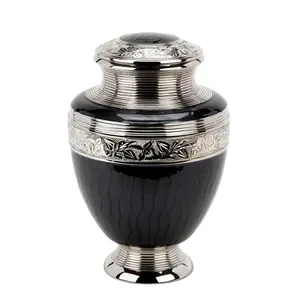 New Design Metal Funeral Supplies Exquisite metal brass cremation urns antique cremation urn antique Chinese urn