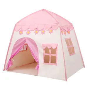 Tenda de castelo para meninas, tenda de brincar para bebês, tenda infantil de brincar, tenda rosa para crianças