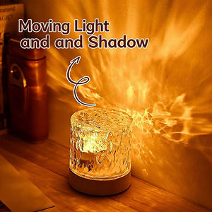 Water Ripple Atmosphere Battery Plug-In Dimmable <strong>Small</strong> Night Light Flame Romantic Projection Light for Bedroom Living Room - Product Image 3