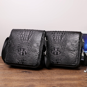 Bolso Mensajero Hombre 2026 Nuevo Cuero Vacuno Patrón Cocodrilo - Product Image 2