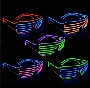 Óculos de sol LED mais vendidos com óculos de proteção e persianas neon para carnaval e comemorações do dia nacional