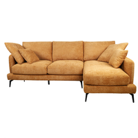 Canapé d'angle en tissu en promotion, couleur au choix, design moderne et luxueux, confortable et doux pour le salon