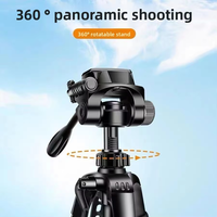 Trépied professionnel pour caméra de sol avec lumière d'appoint, support multi-téléphones pour diffusion en direct, enregistrement vidéo et photographie