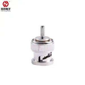 High Quality Nickel Plated RG179 Cable 2GHz BNC Radio Communication Crimp Connector Male Straight 75ohm For RF Applications