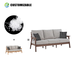 MEISEN M420-838 <span class=keywords><strong>Sofa</strong></span> Modular Modern untuk Luar Ruangan, HDPE Tahan Lama, Balkon Terbuka, Tahan Air, Anti UV, Furnitur Taman untuk Hotel, B&B - Product Image 1