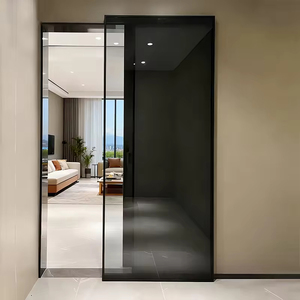 Puerta Corredera de Bolsillo Interior de Aluminio con Cierre Suave Personalizada en Negro, Puerta de Vidrio de Bolsillo - Product Image 5