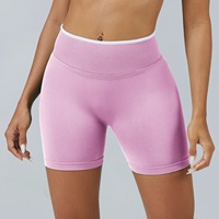 Shorts de sport taille haute grande taille légers et sans coutures - Shorts de gym et de yoga extensibles dans quatre directions avec taille élastique