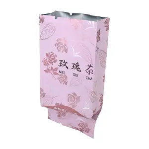 Kantung teh Cina kertas kraft putih tanpa cetak kustom pabrik Sumber tas kemasan makanan biji kopi aluminium foil