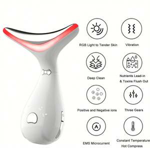 Masajeador de elevación de cara y cuello, dispositivo de belleza de 4 colores, masajeador facial, cuidado de la piel, eliminador de arrugas, herramientas de belleza, dispositivo de elevación de cuello - Product Image 2