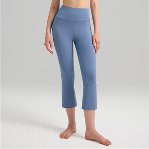 Pantalon de yoga personnalisé pour femmes en gros 23 pouces taille haute hanche levage poncé séchage rapide pantalon évasé Fitness Pilates pantalon de sport - Product Image 2