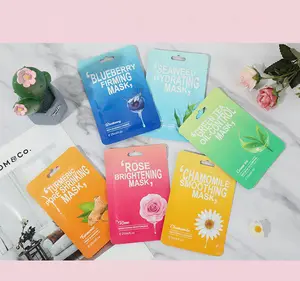 Masker Wajah pelembab pijat tubuh, Herbicos OEM ODM lembar masker wajah Perawatan Tubuh asam Hyaluronic Korea