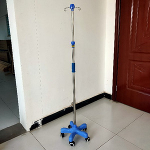 Soporte de Suero Ajustable de Acero Inoxidable, Móvil, de Pie, para Uso Hospitalario, Ambulatorio y Doméstico - Product Image 1