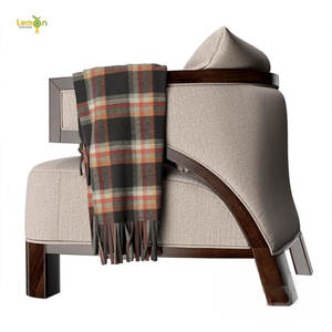 Sofá de brazo de lujo para habitación de hotel, con cojín suave, tela de terciopelo personalizada para vestíbulo de hotel - Product Image 2