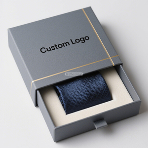 Reusable Custom Logo Paper Cardboard Drawer Tie Gift Packaging <b>Box</b> for Men Accessories - Product Image 3