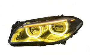 Faro Bicolore per <span class=keywords><strong>BMW</strong></span> <span class=keywords><strong>Serie</strong></span> 5 F10 F18 520i 525i, Luce Diurna 2011-2017, Faro Anteriore Stile Angel Eyes - Product Image 4