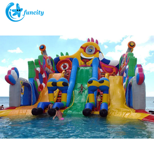 Tobogán acuático inflable para adultos, divertido parque acuático al aire libre con piscina grande - Product Image 6