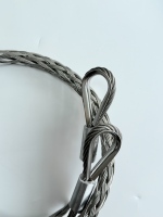 Kit de chaussette de câble en acier galvanisé Maille d'oeil flexible antidérapante pour les poignées de traction de fil de tuyau de corde Lassos Cable Wire Rope Clip