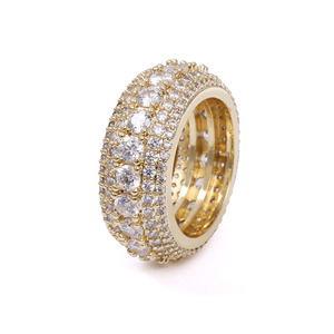 <span class=keywords><strong>Anello</strong></span> NUOYA Placcato <span class=keywords><strong>Oro</strong></span> con Zirconia Cubica per Donne, <span class=keywords><strong>Anello</strong></span> Tennis con Cristalli CZ, Stile Hip Hop, Gioiello Raffinato da Regalo - Product Image 5
