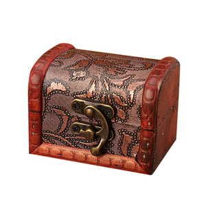 Holesale-joyero antiguo promocional hecho a mano, Cofre del Tesoro, caja <span class=keywords><strong>de</strong></span> <span class=keywords><strong>madera</strong></span> pequeña - Product Image 4