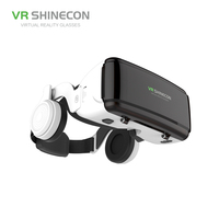 VR SHINECON Prix Usine Lunettes VR 3D Réalité Virtuelle Regardez des Films IMAX & Jouez à des Jeux 3D Boîtier VR Compatible Smartphones 4.7-6.7 pouces